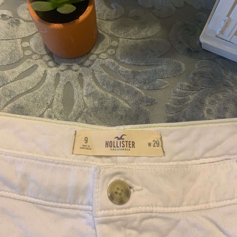 Hollister white shorts
